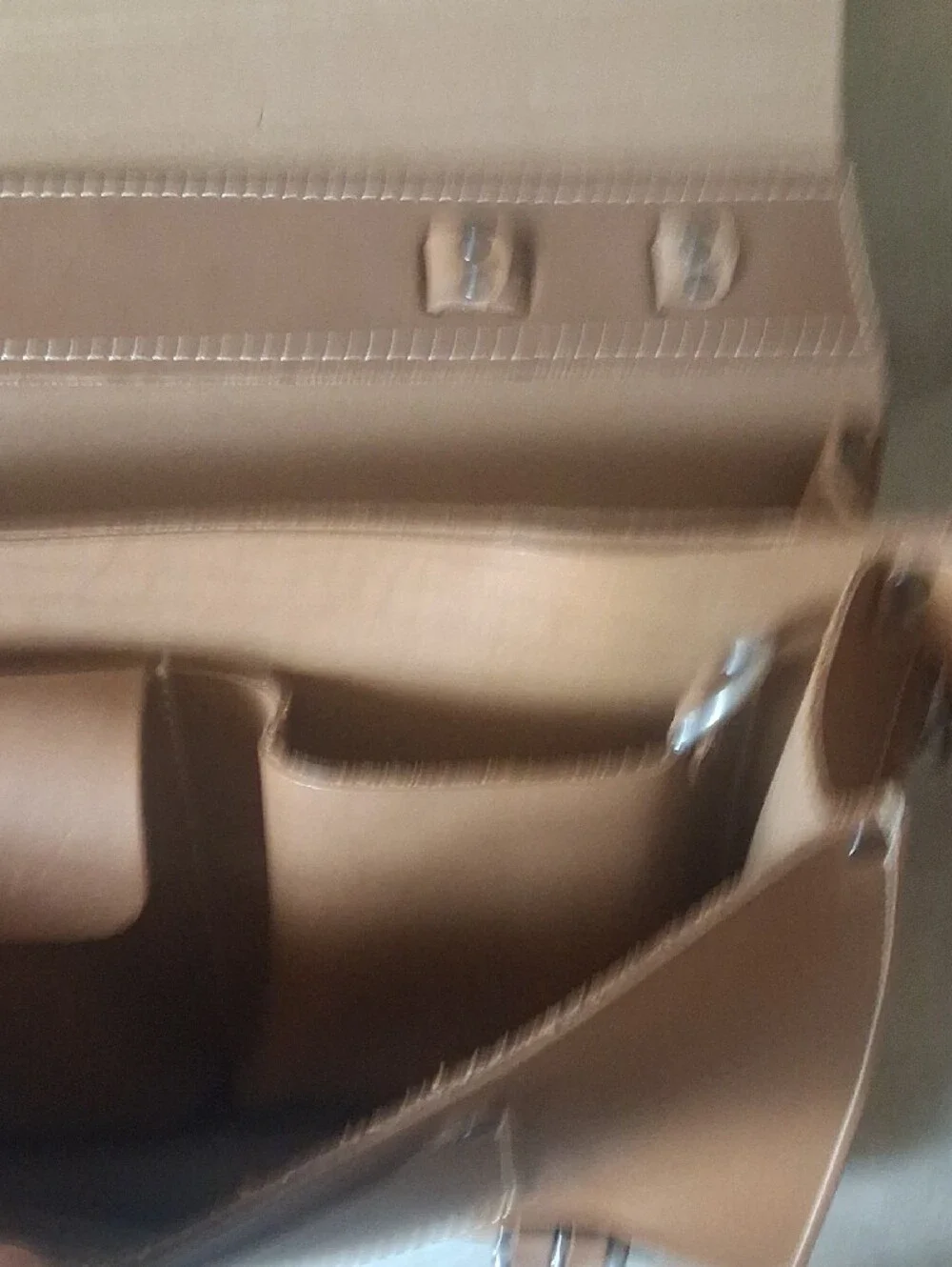 Men's Tan Leather Messenger Bag with Buckle Strap